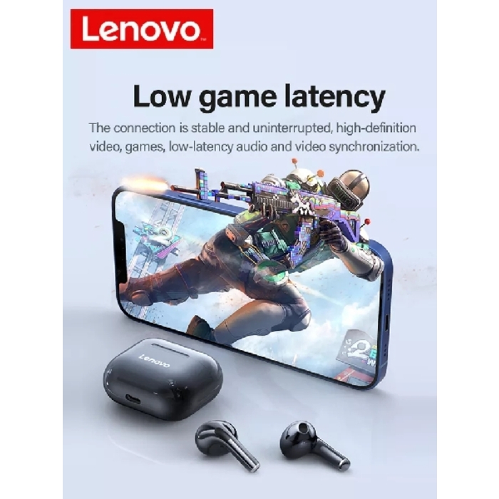 កាសឥតខ្សែ Lenovo LP40 ពណ៌ខ្មៅ