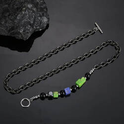 Buckle Color Stone Necklace