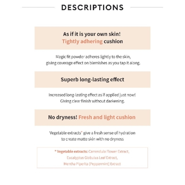 Missha Magic Cushion Cover Lasting SPF50+/PA+++ 15g No.21