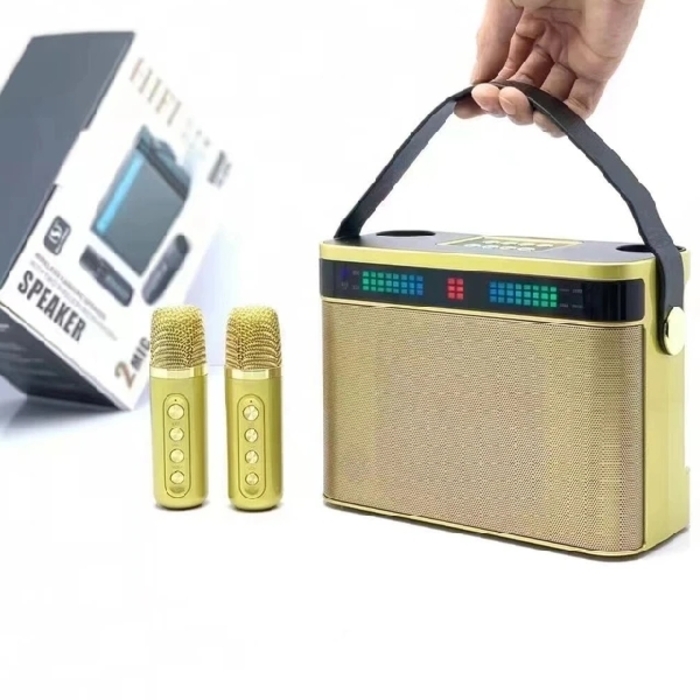 YS-224 Karaoke Speaker with Two Microphones 