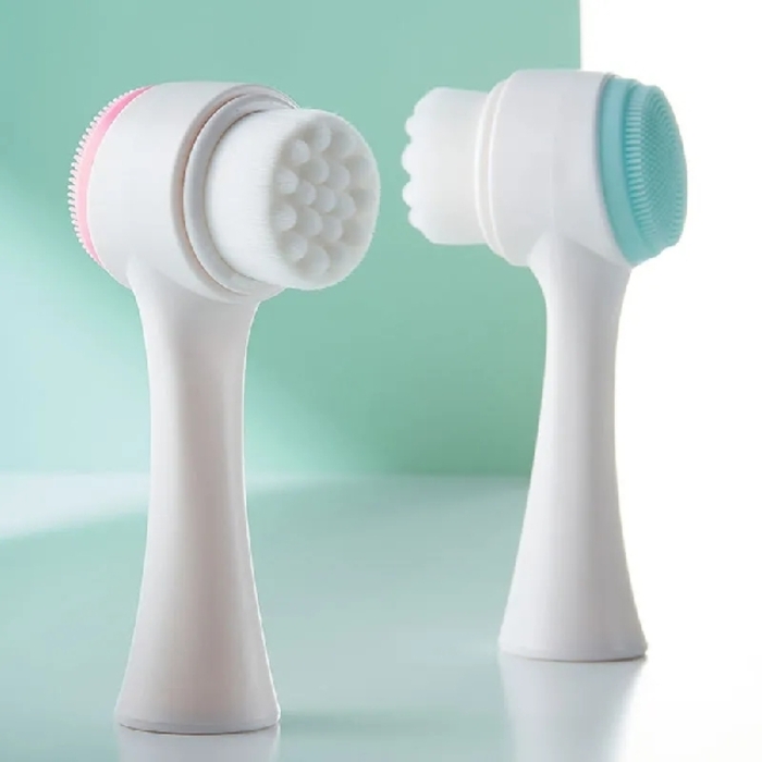 Double Side Silicone Facial Cleanser Wash Brush