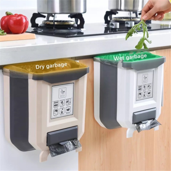 Folding Kitchen Trash Can 