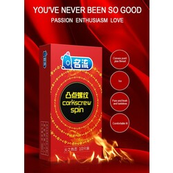 Mingliu Spin Red Condom 10PCS
