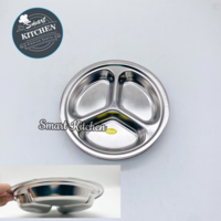 ចានអុីណុក 3 ប្រលោះ 20cm