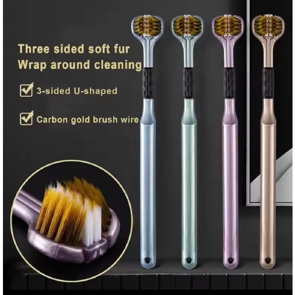 Three Sided Soft Bristled Toothbrush 