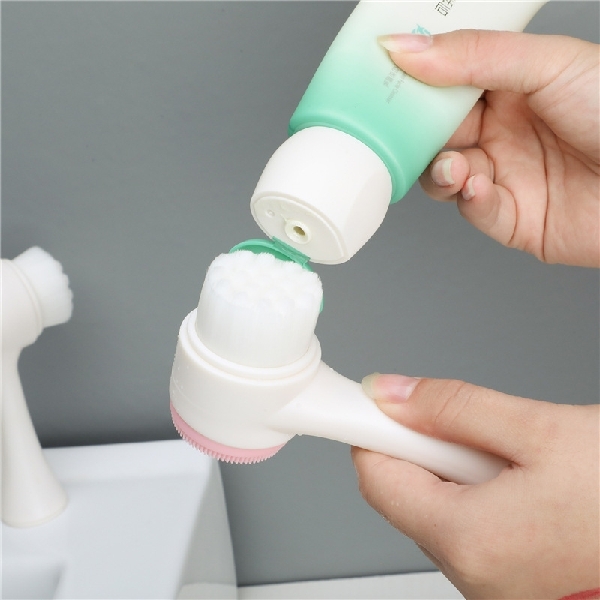 Double Side Silicone Facial Cleanser Wash Brush