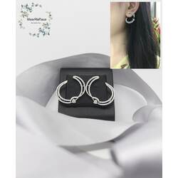 Silver Rhodium Plated Clip Earring​ ​0029 