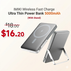 IMIKI Wireless Fast Charge Ultra Thin Power Bank 5000mAh
