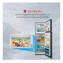 Toshiba Refrigerator _black- (Inverter,Double door,194L) / GR-RT252WE-PMFC(UK) 