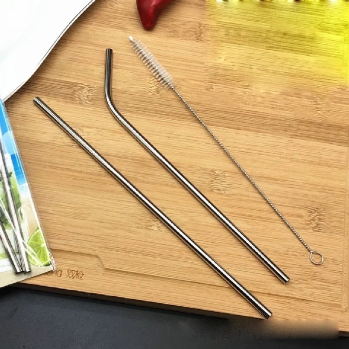 3in1 Straw Brush Set 21.5cm Stainless Steel