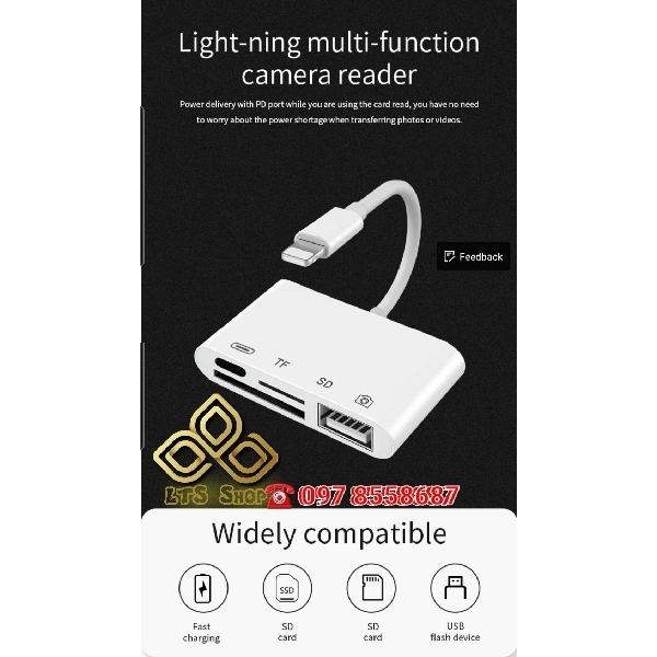 4 in 1 mutifuction Camera, reader adapter 18$