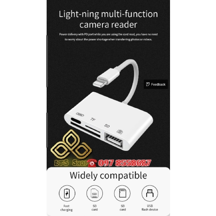 4 in 1 mutifuction Camera, reader adapter 18$