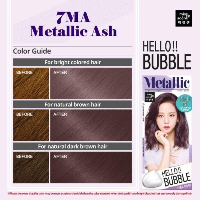 ថ្នាំកក់ពណ៌ MISE EN SCENE Hello Bubble Metallic