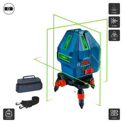 ឡាស៊ែរភ្លើង 5 ប្រើថ្ម (GLL50-15X ) Line Laser Level 5 បន្ទាត់ 2 កូន 5MW 