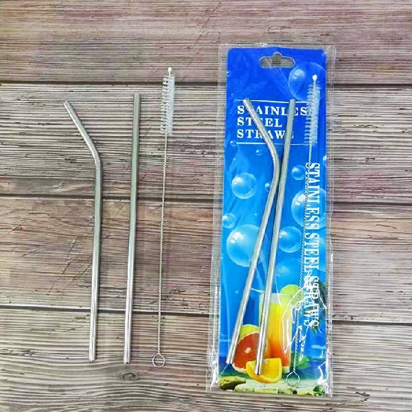 3in1 Straw Brush Set 21.5cm Stainless Steel