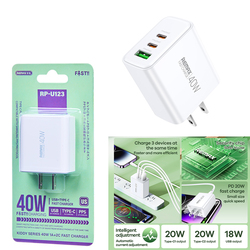 Power Charger Remax RP-U123 PD/QC 40w 9950