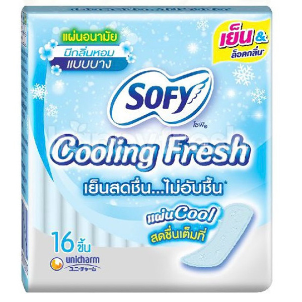 SOFY Cooling Fresh - 1 Carton (24 Packs x 16 Sheets)