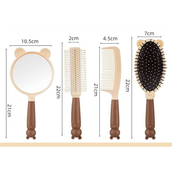 Mirror Hairbrush Set