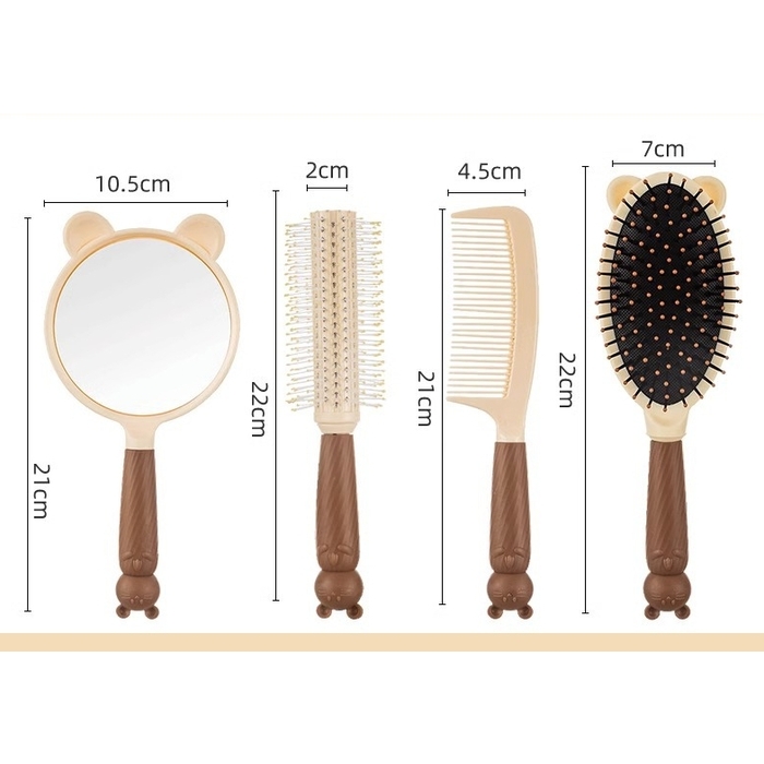 Mirror Hairbrush Set