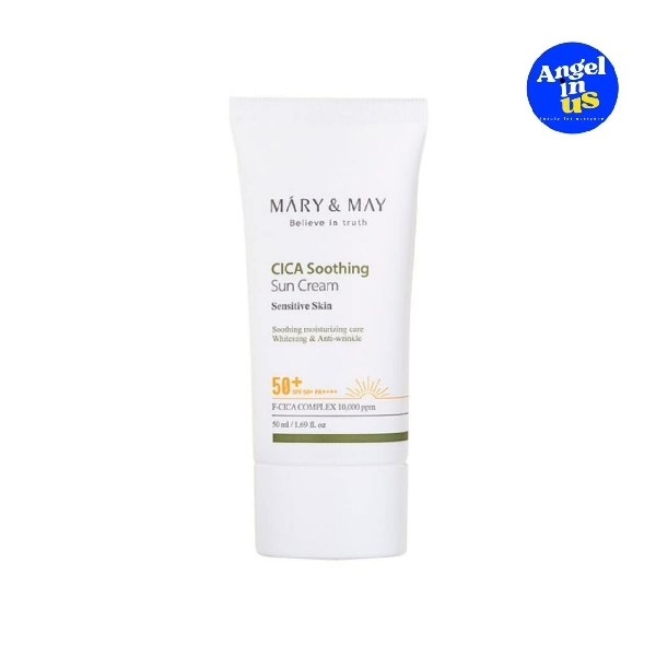 Mary&May CICA Soothing Sun Cream SPF50+ PA++++/ ឡេការពារកំដៅថ្ងៃ