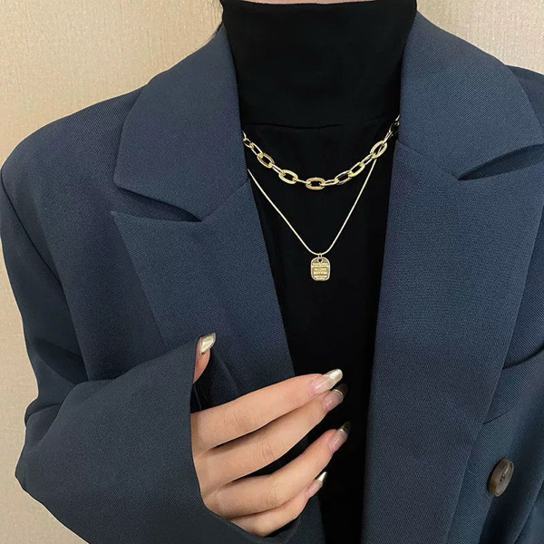 N34 Woman's Fashion Necklace ខ្សែកនារី