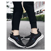  Light Running Shoes Men Breathable Sneakers Walking Jogging Trainers Shoes - Black