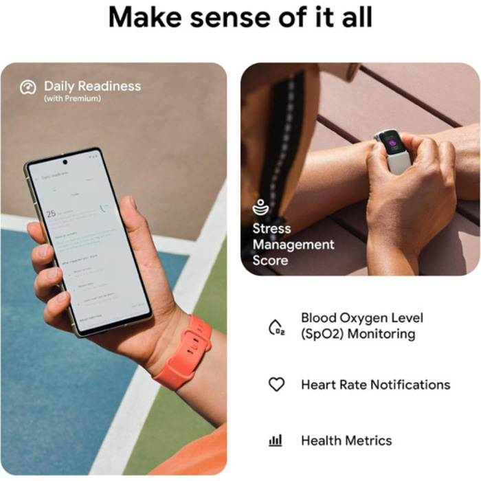 Fitbit Charge 6 Fitness Tracker with Google apps, Heart Rate on Exercise Equipment
