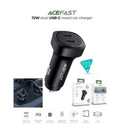 ACEFAST 72W Dual USB-C Metal Car Charger
