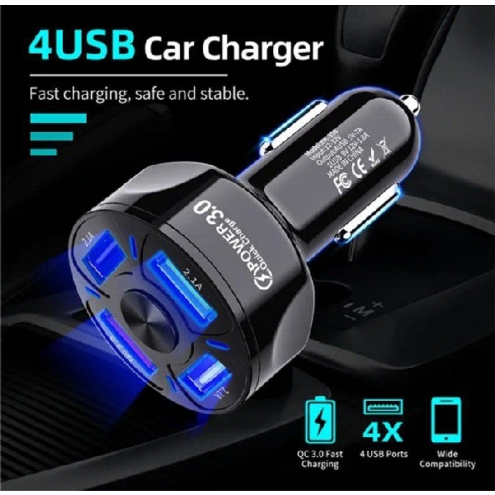 USB- car charger 4port 