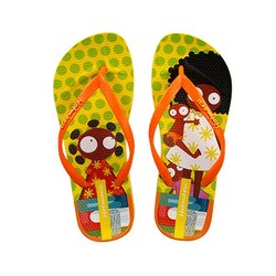 Hotmarzz Curly Girl Orange Flip Flop 