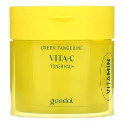 Goodal Green Tangerine Vita C Toner Pad+ (ផេតជូតជម្រុះកោសិកា+មុខភ្លឺ)-70pad