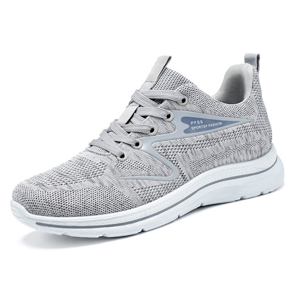  Light Running Shoes Men Breathable Sneakers Walking Jogging Trainers Shoes - Grey 