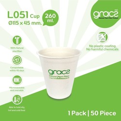 L051 Classic Compostable Cup 260ml x 50pcs
