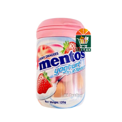 MENTOS YOGHURT STRAWBERRY CANDY-120G