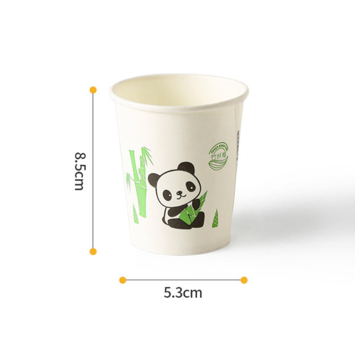 50PCS Bamboo Fiber Panda 235ml Paper Cup 