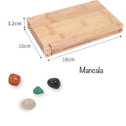 Wooden Mancala Folding Board 9.5x16cm Bamboo