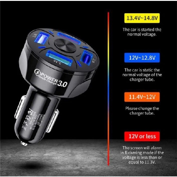 USB- car charger 4port 