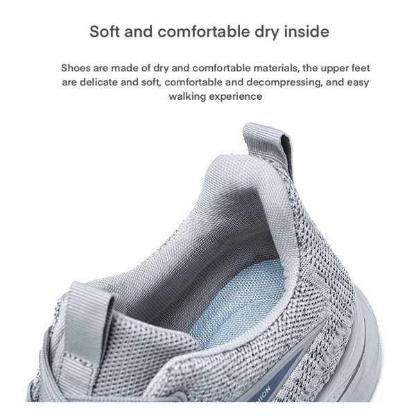 Light Running Shoes Men Breathable Sneakers Walking Jogging Trainers Shoes - Grey