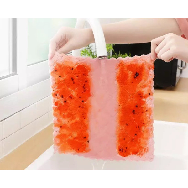 10PCS Microfiber Kitchen Towel Double-Layer 
