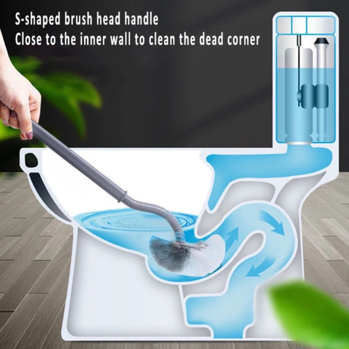 Toilet Brush No Dead Corner Double-Sided 