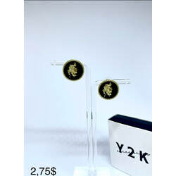 Black Head Stud Earrings