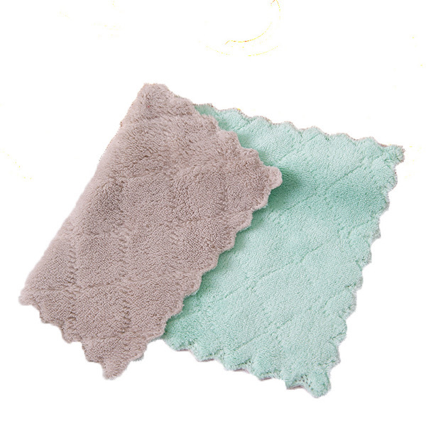 10PCS Microfiber Kitchen Towel Double-Layer 