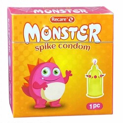 Recare Monster Yellow Condom ស្រោមអនាម័យ បន្លា លឿង (1pc)