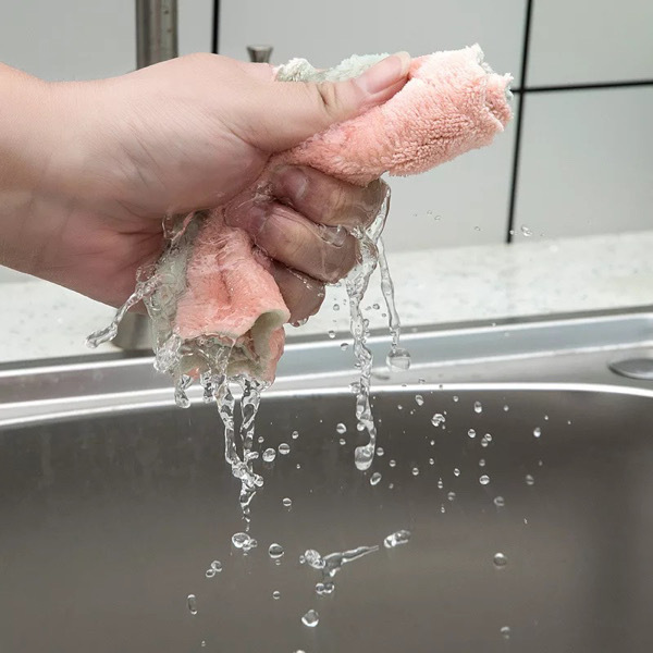 10PCS Microfiber Kitchen Towel Double-Layer 