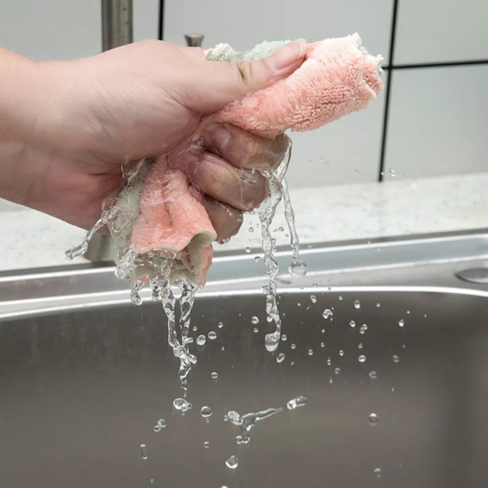 10PCS Microfiber Kitchen Towel Double-Layer 