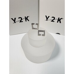 Silver Square Clip Hoop Earrings