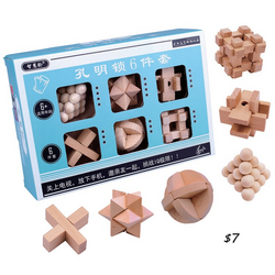 Wood Puzzle With 6 Pieces 