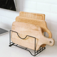 Pot Lid Holder Storage Rack - Black