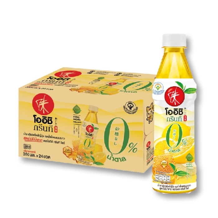 OISHI Green Tea Honey Lemon Sugar Free 380ml