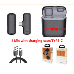 Wreless Mcirophone 1 Mic With Charging Case for TYPE-C